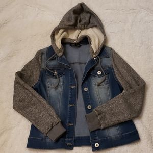 Blue jean sweater jacket